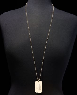 Gold-Tone 36" Logo Tag Pendant Necklace