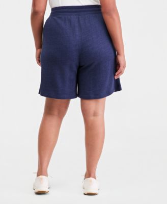 Plus Size Cotton-Blend Pull-On Bermuda Shorts
