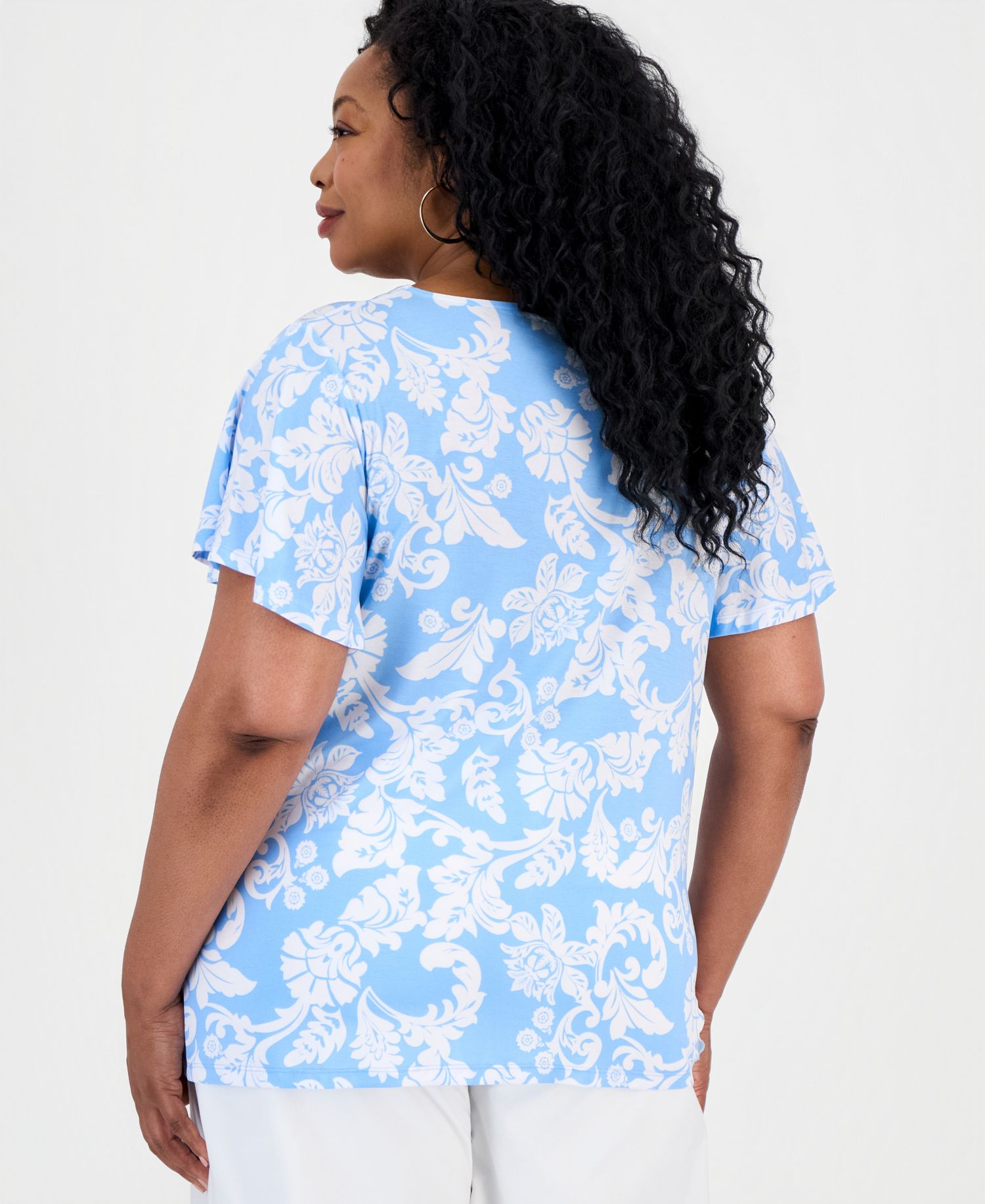 Petite V-Neck Twist Front Top