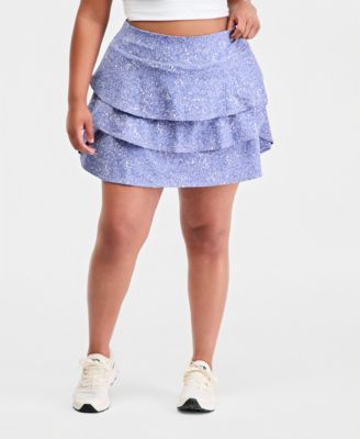 Ideology Plus Size Harbor Ditsy Compression Flounce Skort