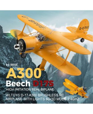 RC Plane - 2.4Ghz Brushless Motor, 6G/3D Modes, LED Lights for Kids & Beginners
