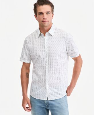 Men's Slim-Fit Performance Floral Short-Sleeve Shirt