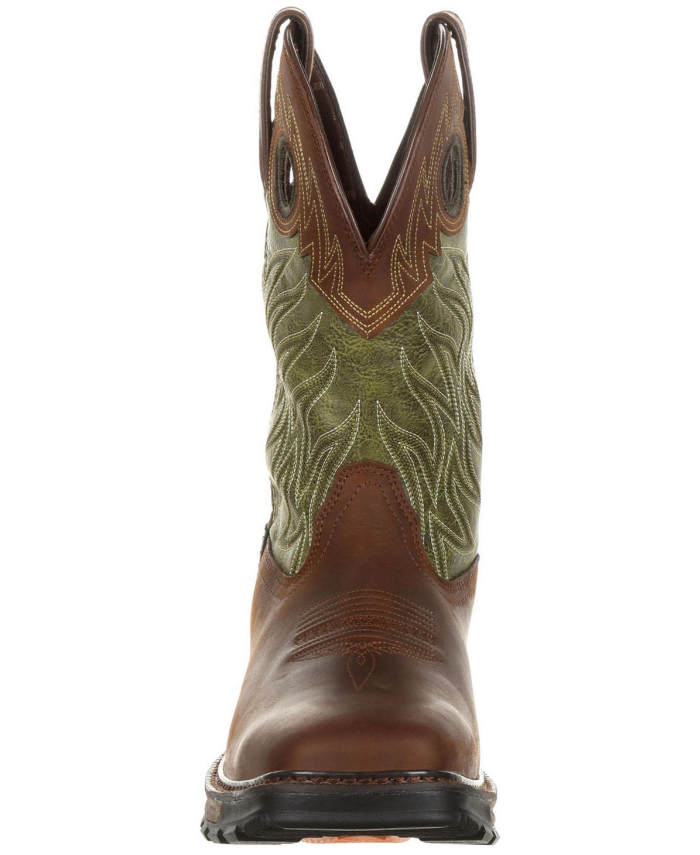Мужские ботинки Durango Maverick XP Waterproof Western Work Boot, цвет: Коричневый / Зелёный — фото 8