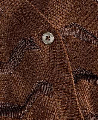 Women's Sheer Chevron Stripe Cardigan