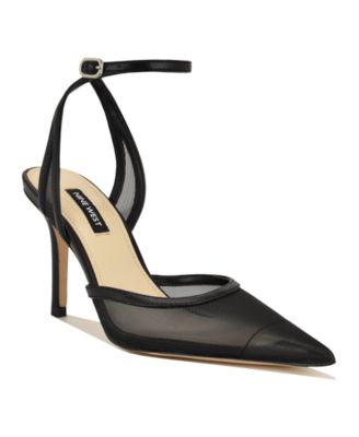 Women's Gullia Mesh Ankle Strap Stiletto Dress Pumps