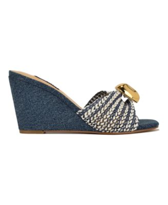 Women's Nessla Woven Ornamented Slip-On Wedge Sandals