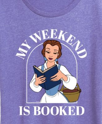 Plus Size Disney Princess Belle My Weekend Is Booked Graphic Crewneck T-Shirt