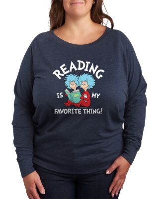 Plus Size Dr. Seuss Reading Is My Favorite Thing Graphic Sweatshirt