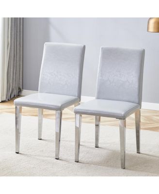 Minimalist PU Leather Accent Chair with Sturdy Metal Legs