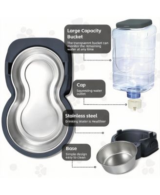 Automatic Pet Feeder & Water Dispenser for Small Medium Dogs Cats