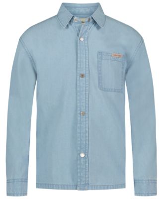 Boys' 8-16 Chambray Long-Sleeve Woven Shirt