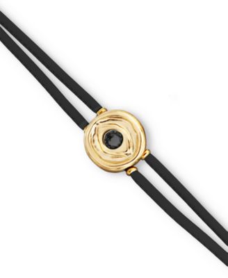 Black Leather Eye Bracelet