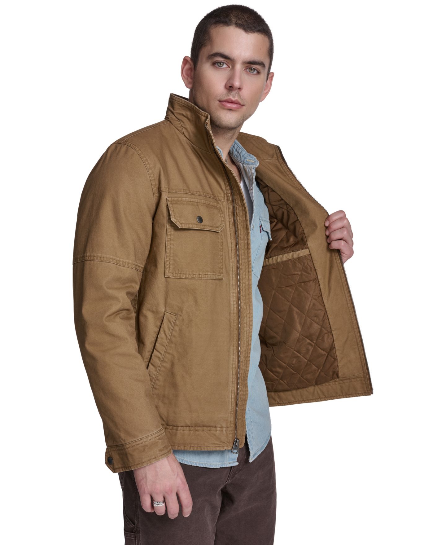 Мужская куртка Levi's Cotton Lightweight, цвет: Коричневый — фото 3