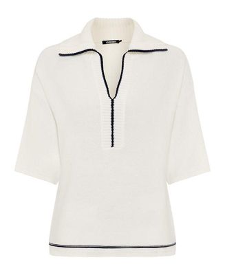 Women's Split-Neck Polo Sweater