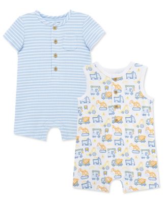 Baby Boys' Crewneck Romper, 2-Piece Set