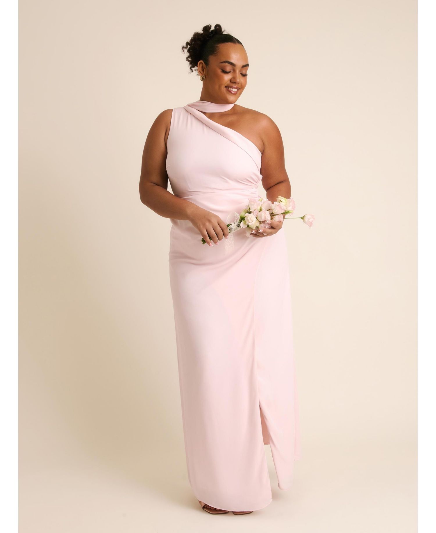 Women's One Shoulder Chiffon Bridesmaid Dress