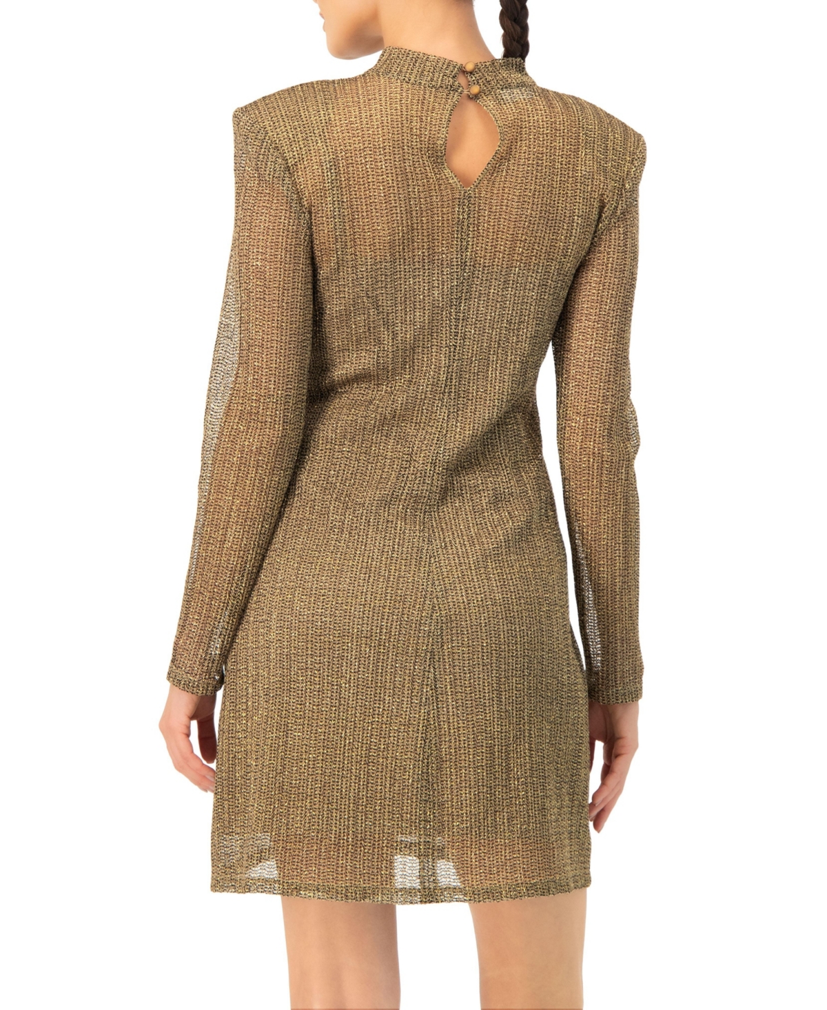 Ivonne Women's Short A-Line Dress with Long Sleeves