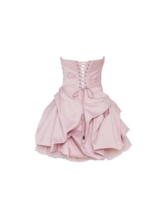 Womens Rosette mini dress in misty rose