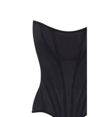 Womens Chic low-waist black fitted corset