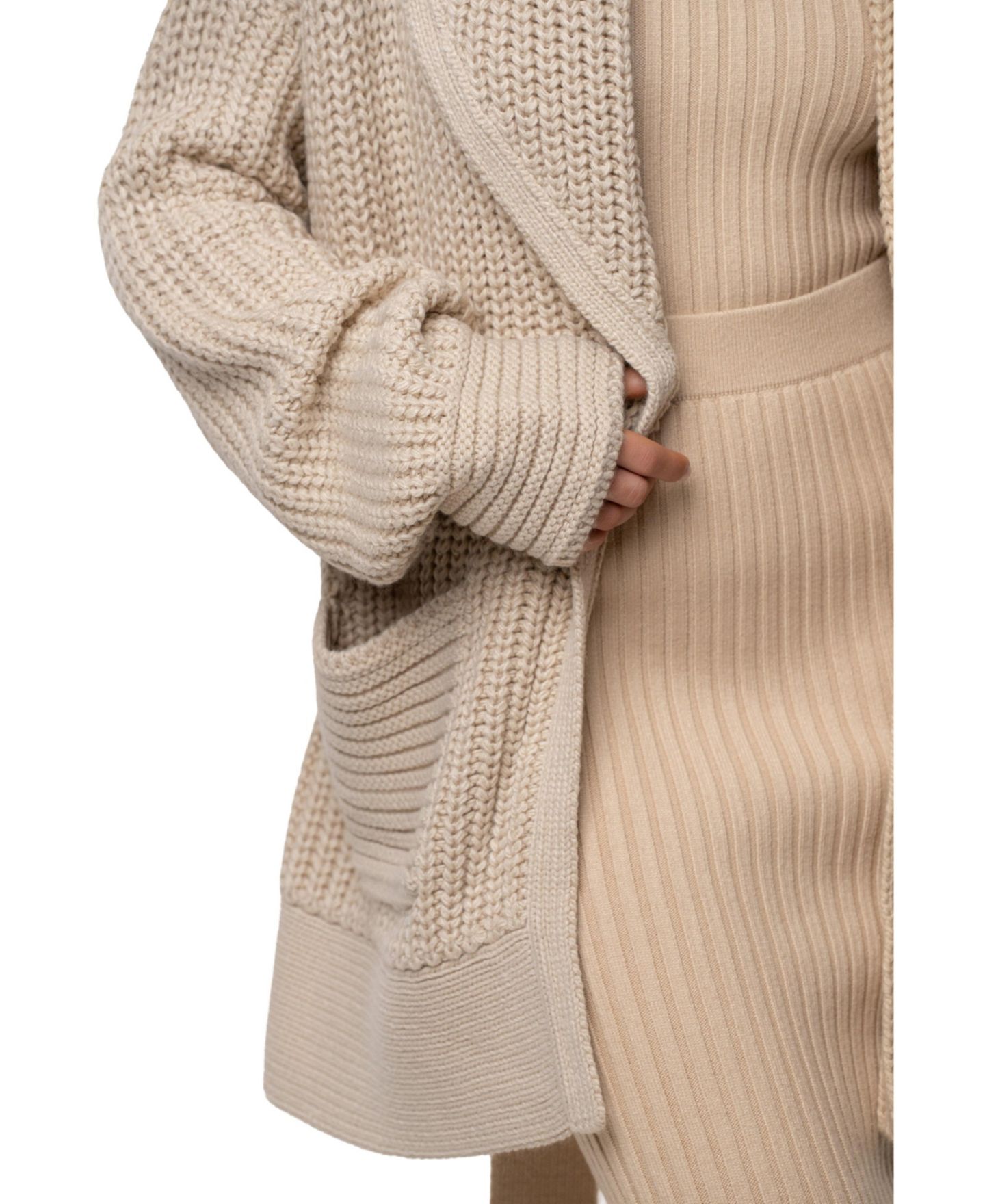 Женский кардиган JLUXLABEL Hazel Knit, цвет: Слоновая кость — фото 8