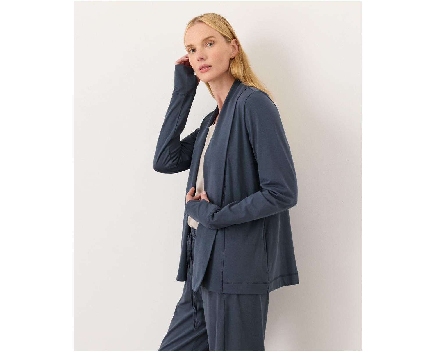 Women's Luxe Signature Swing Cardigan Made with Organic Cotton