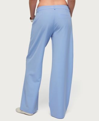 Women's Pinstripe Tailored Straight Leg Pants