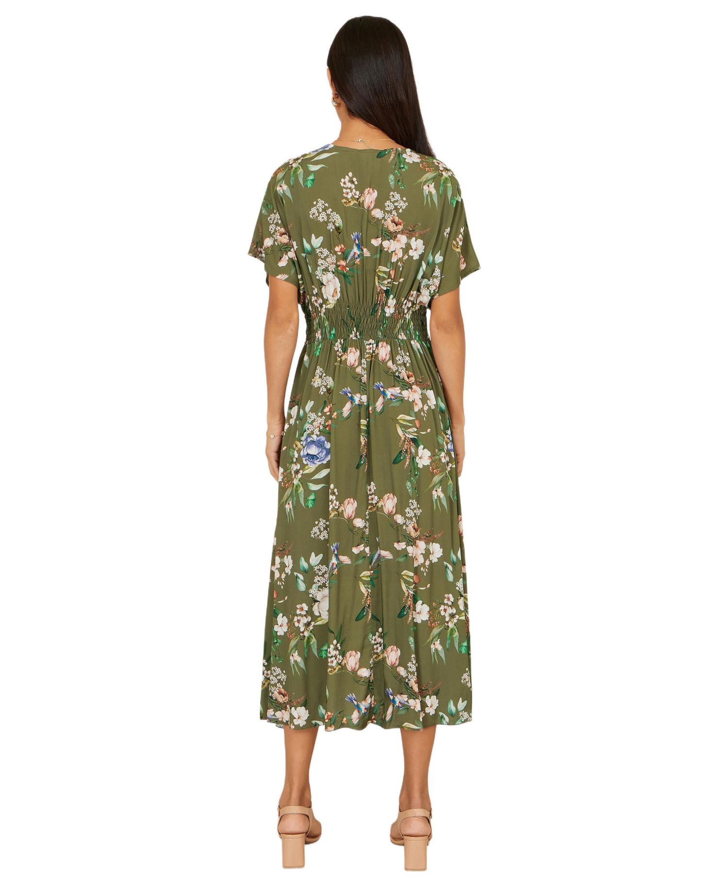 Women's Floral Print Midi Dress