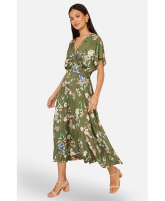 Women's Floral Print Midi Dress