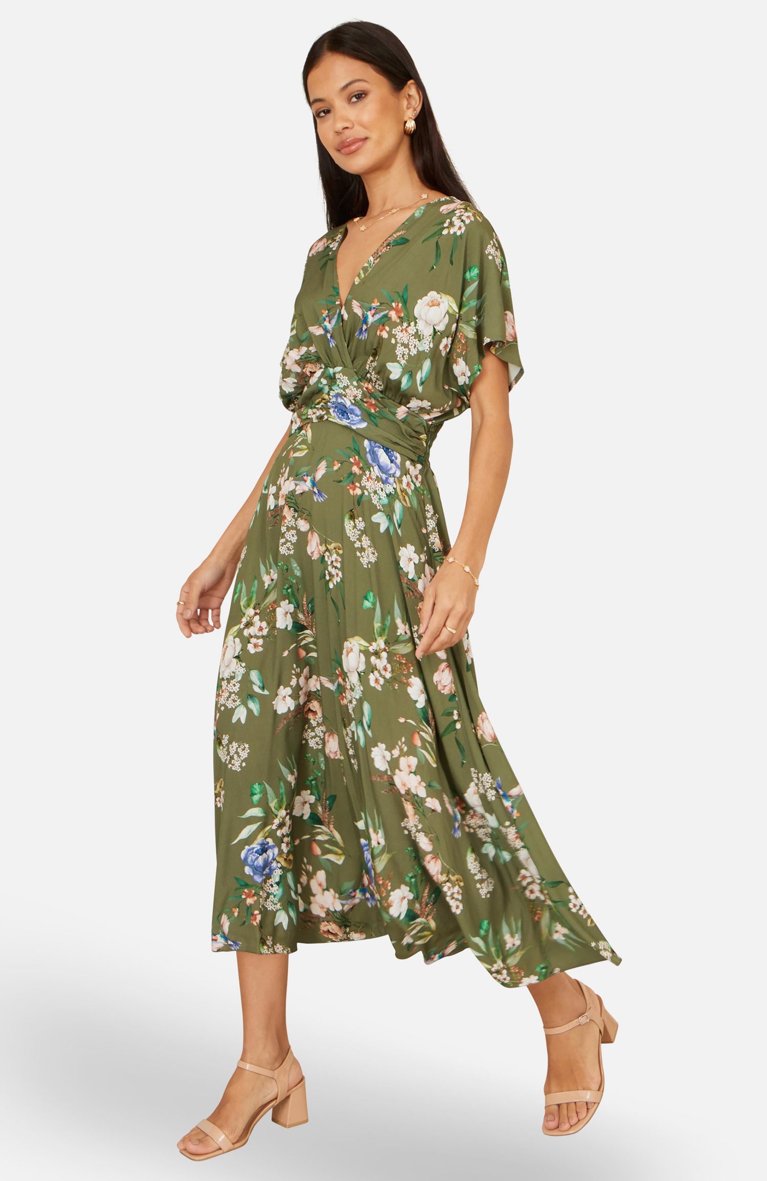 Women's Floral Print Midi Dress
