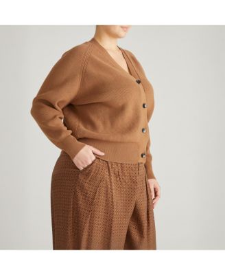 Plus Size Cable Knit Cardigan