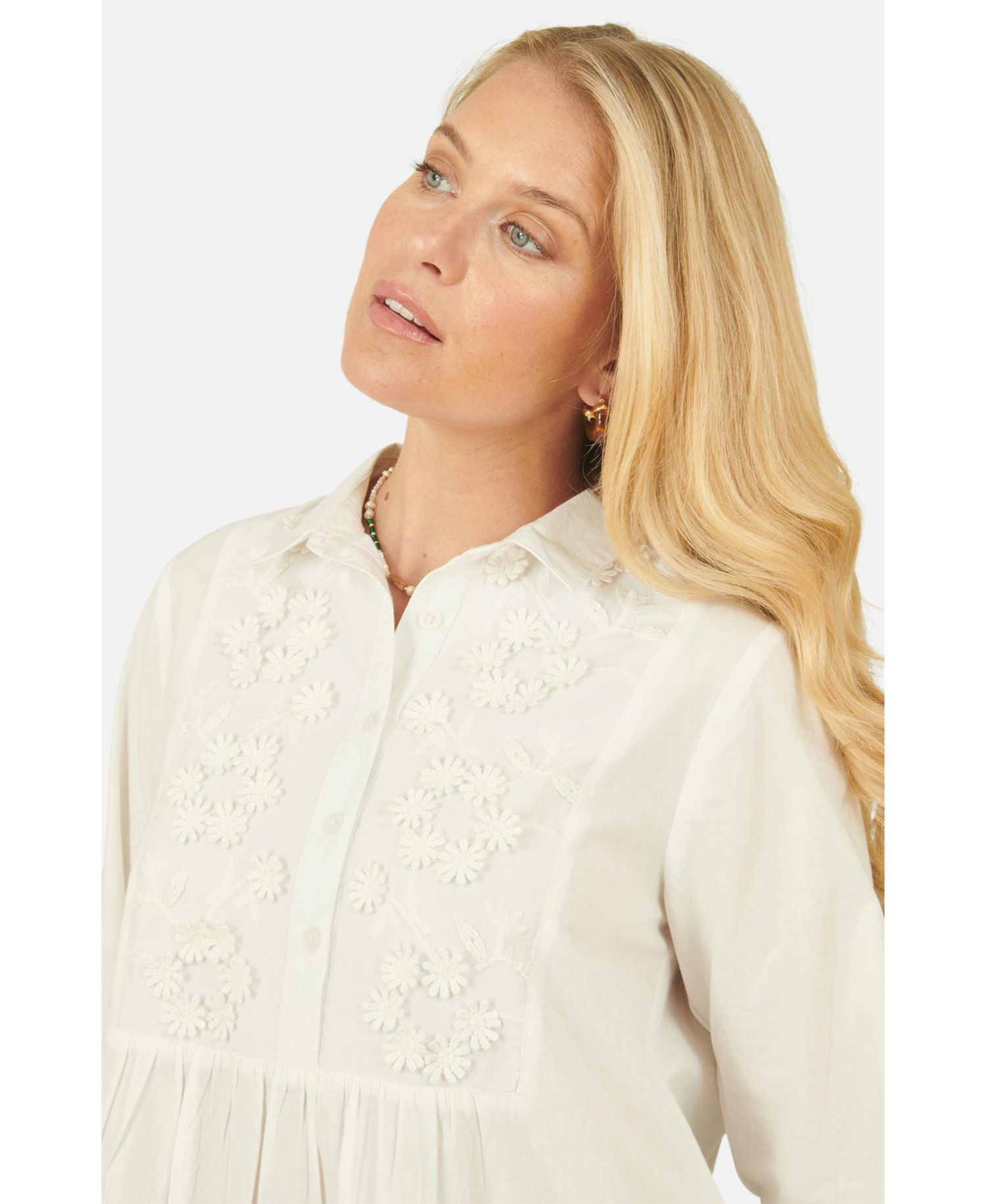 Women's Cotton Flower Tunic Dress