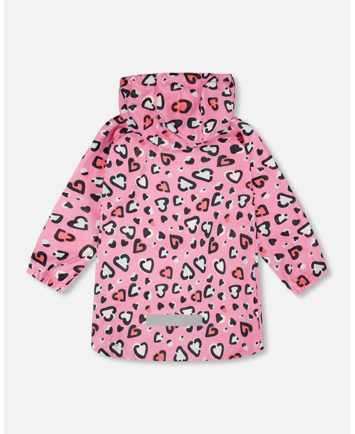 Deux par Big Girls Rain Jacket Polyurethane Heart Print