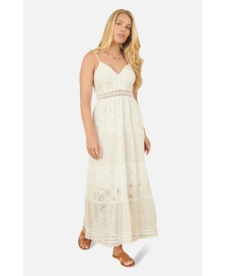 Women's Ruched Back Tiered Maxi Dress