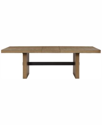 Macai 9-Pc. Wood Dining Set (Rectangular Table + 8 Upholstered Side Chairs)