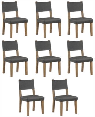 Macai 8-Pc. Faux Leather Side Chair Set