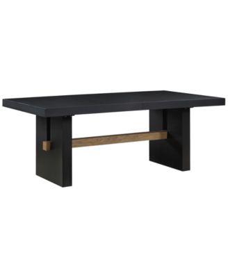 Macai 7-Pc. Wood Dining Set (Rectangular Table + 6 Upholstered Side Chairs)