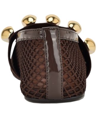 Women's Dorra Mesh Ornamented Mary Jane Dress Flats