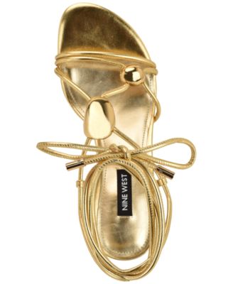 Women's Greska Strappy Ornamented Tie-Up Dress Sandals