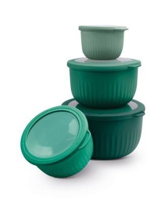 8 Piece Round Nesting Bowl Set with Lids