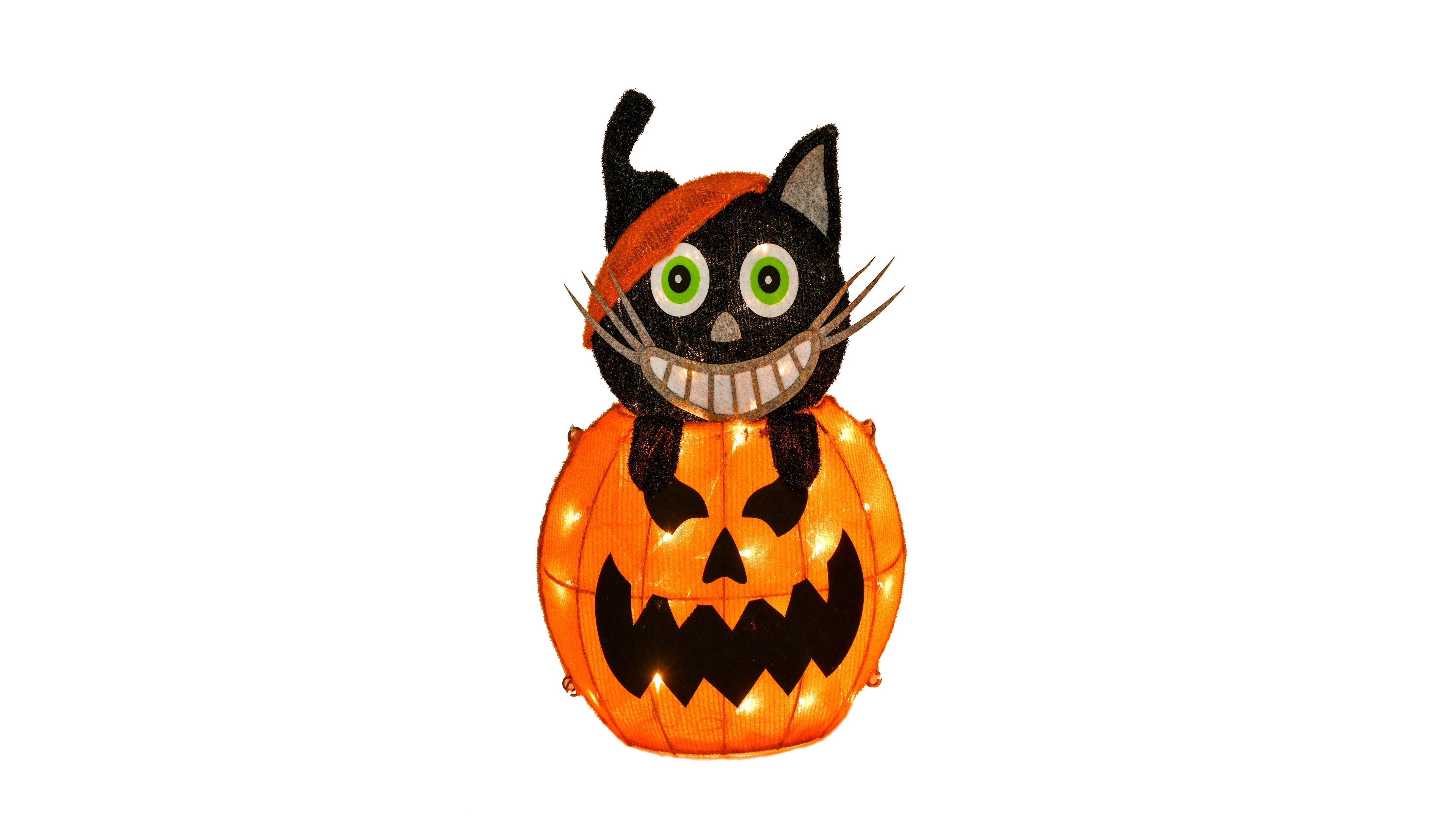 National Tree Company 23" Pre-Lit Pumpkin and Cat