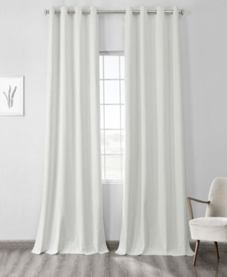 Starlight Off White Grommet Thermal Cross Linen Weave Blackout Curtain