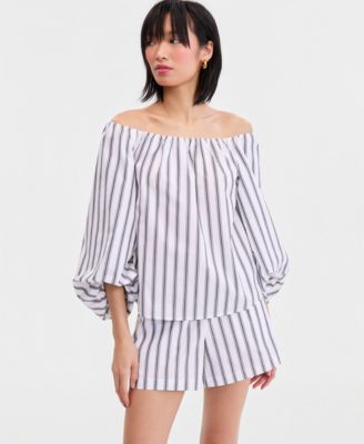 Women's Off-The-Shoulder Puff-Sleeve Blouse