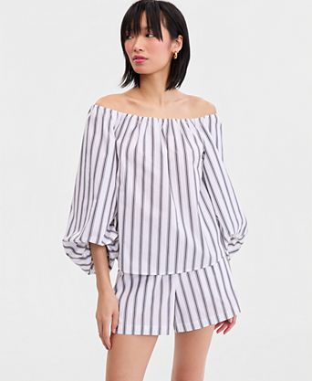 Women's Off-The-Shoulder Puff-Sleeve Blouse