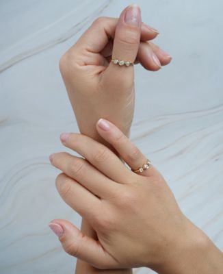 Diamond Triple Bezel Ring (1/4 ct. t.w.) in 10k Gold or 10k White Gold