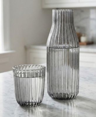 Ribbed Glass Carafe Set
