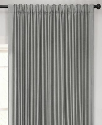 Extra Wide Vintage Textured Faux Dupioni Silk Blackout Curtain