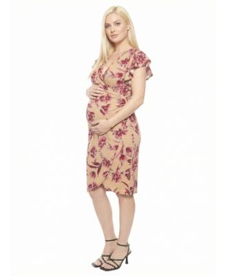 Women's and Plus Size Maternity Wrap Dress