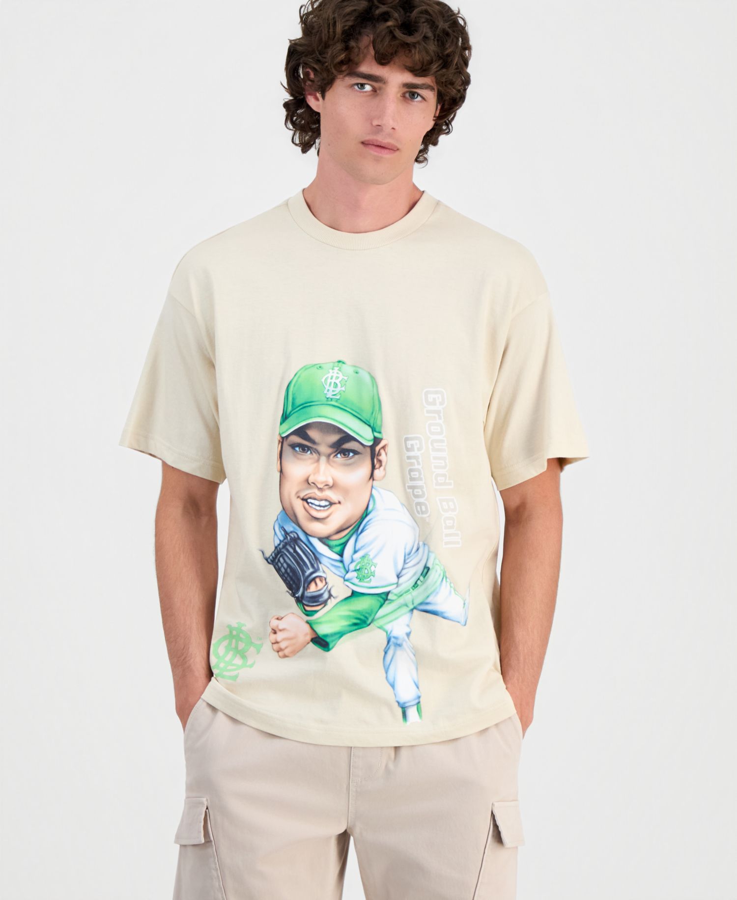 Men's Oversized-Fit Big League Chew Ground Ball Graphic T-Shirt