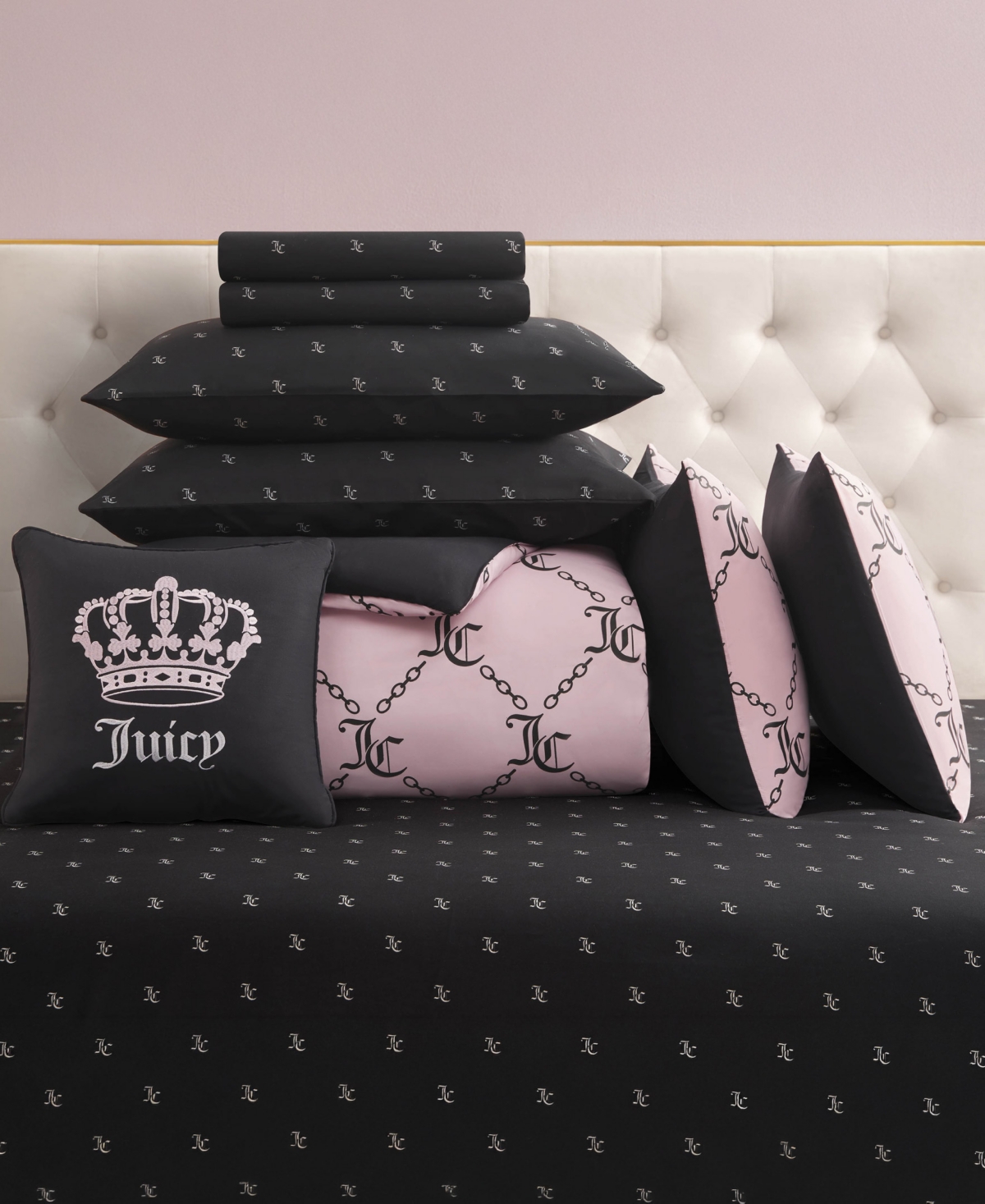 Juicy Couture Logo Link 8-Pc. Comforter Set