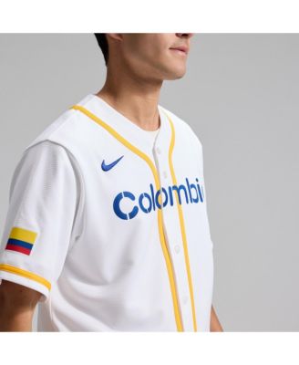 Men's White Colombia Baseball 2026 World Baseball Classic Stadium Jersey